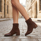Women's Ankle Boots with Block Heel and Patent Details SnugBubs Australia