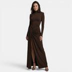 Women's Bodycon Maxi Dress Ruched Waist Formal Dress SnugBubs Australia