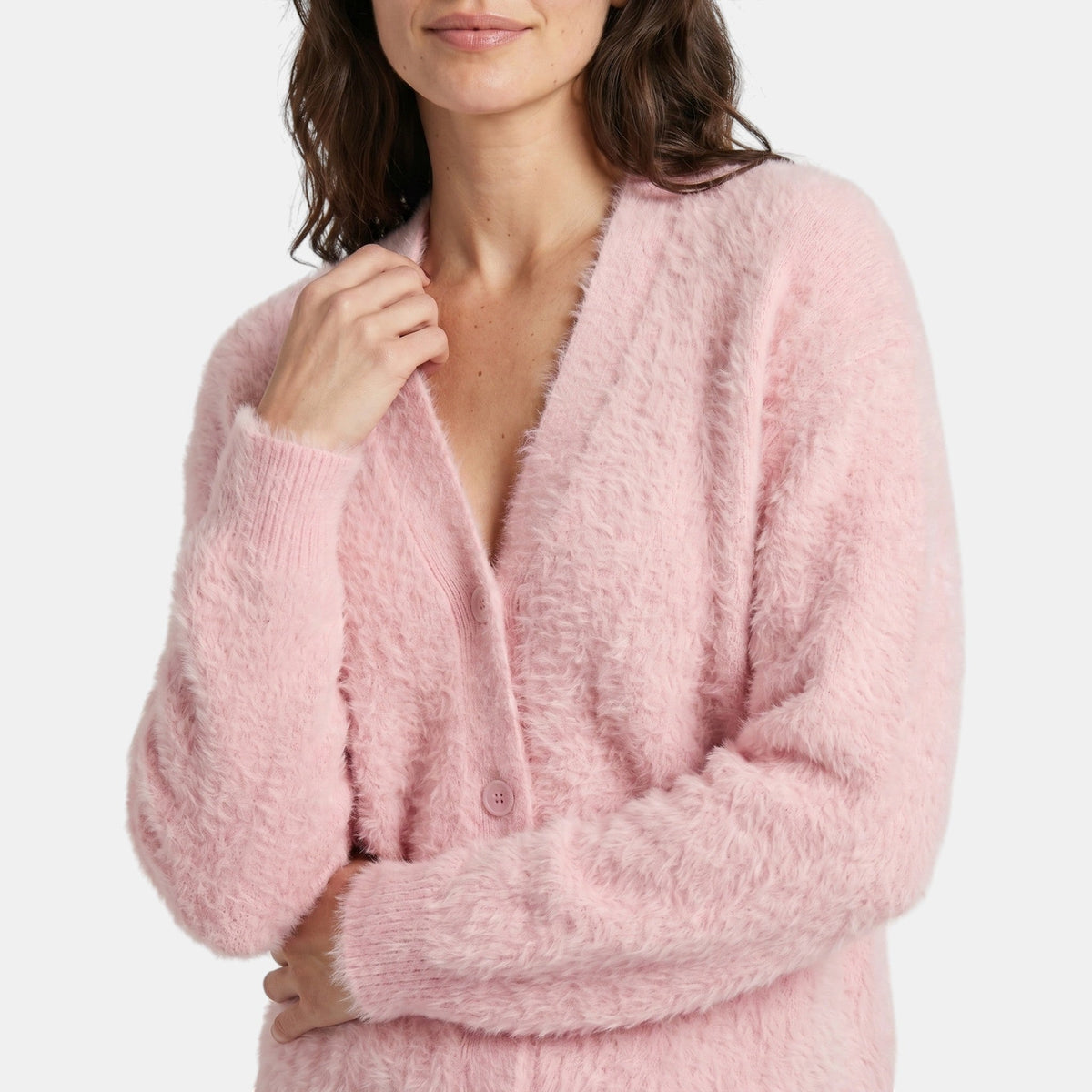 Women's Button Front Cardigan Relaxed Fit Comfortable Sweater SnugBubs Australia