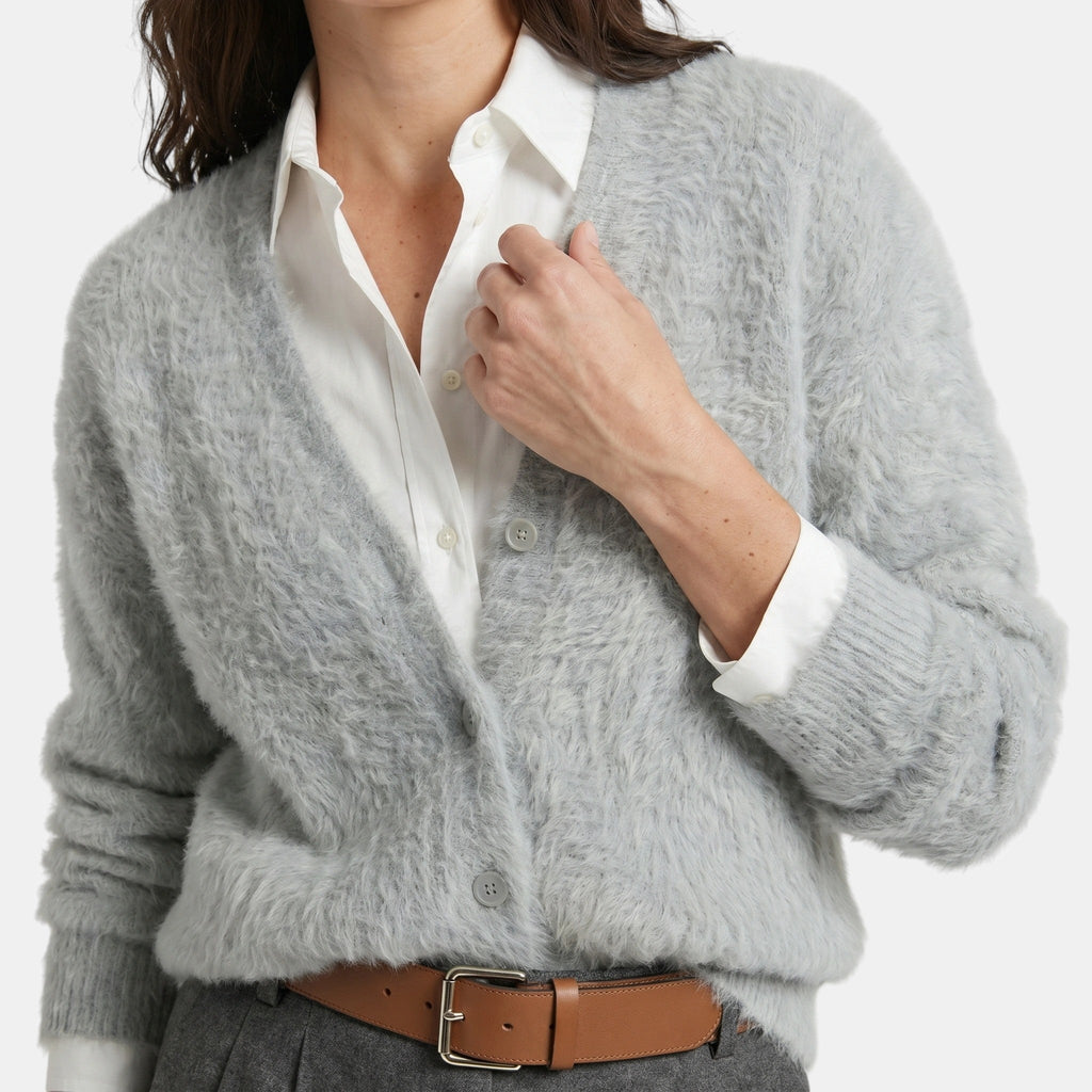 Women's Button Front Cardigan Relaxed Fit Comfortable Sweater SnugBubs Australia