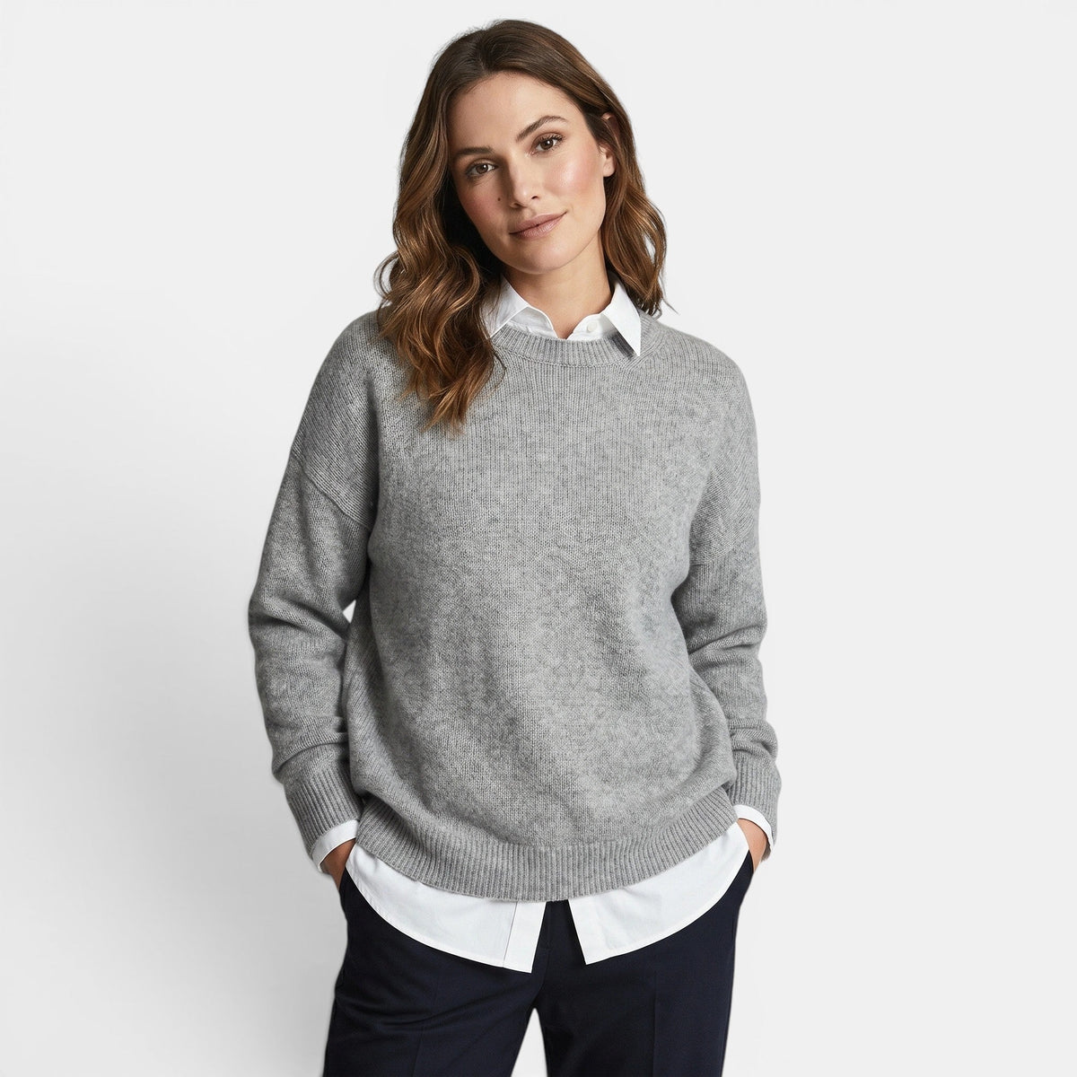 Women's Crew Neck Sweater Lightweight Knit Top SnugBubs Australia