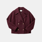 Women's Double Breasted Short Coat Elegant Office Jacket SnugBubs Australia