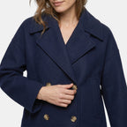 Women's Double Breasted Short Coat Elegant Office Jacket SnugBubs Australia