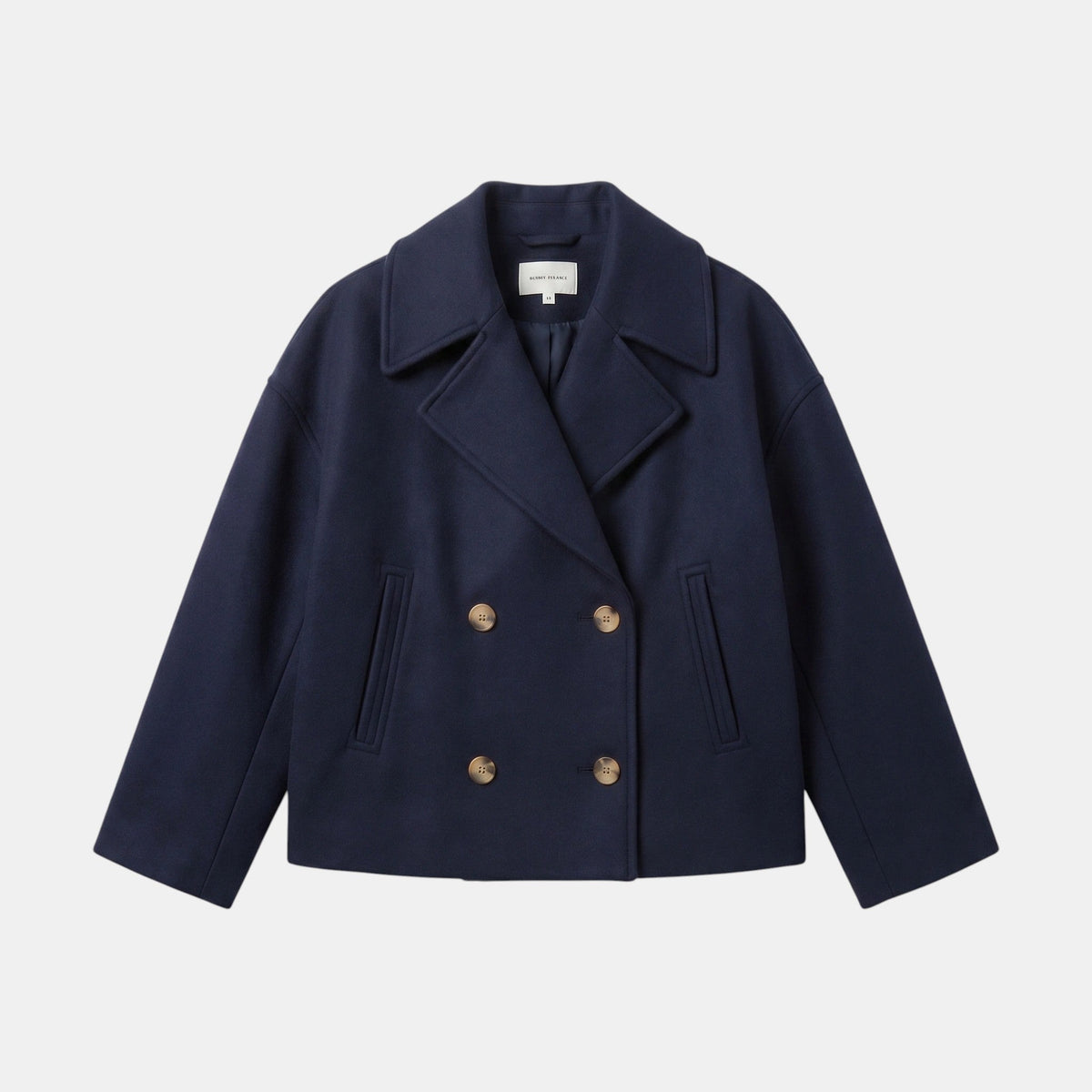 Women's Double Breasted Short Coat Elegant Office Jacket SnugBubs Australia