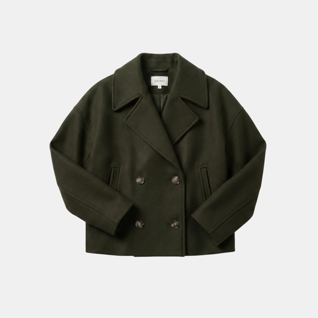 Women's Double Breasted Short Coat Elegant Office Jacket SnugBubs Australia