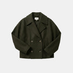 Women's Double Breasted Short Coat Elegant Office Jacket SnugBubs Australia