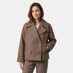 Women's Double Breasted Short Jacket Elegant Tailored Coat SnugBubs Australia