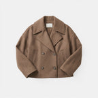 Women's Double Breasted Short Jacket Elegant Tailored Coat SnugBubs Australia