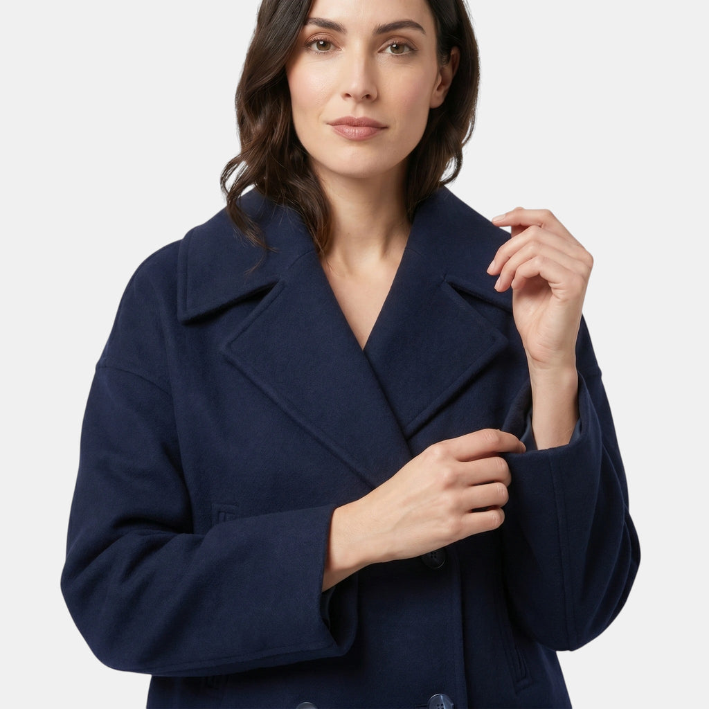 Women's Double Breasted Short Jacket Elegant Tailored Coat SnugBubs Australia
