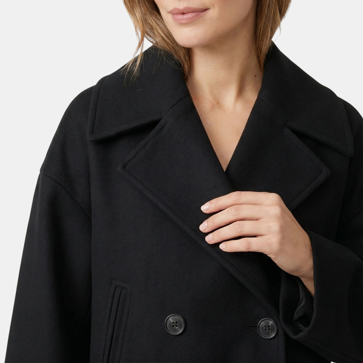 Women's Double Breasted Short Jacket Elegant Tailored Coat SnugBubs Australia