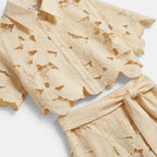 Women's Floral Cut Out Two Piece Set Elegant Summer Outfit SnugBubs Australia