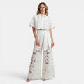 Women's Floral Cut Out Two Piece Set Elegant Summer Outfit SnugBubs Australia