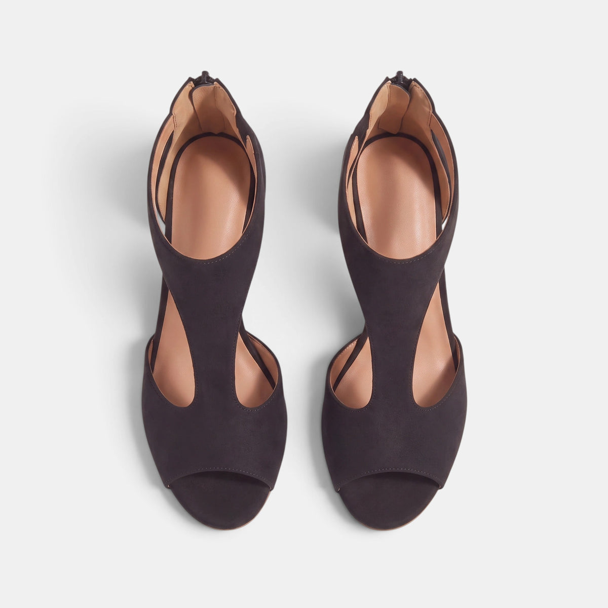 Women's Heeled Sandals with Ankle Strap and Open Toe