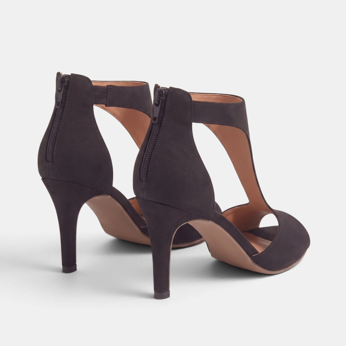 Women's Heeled Sandals with Ankle Strap and Open Toe
