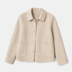 Women's Jacket with Button Front, Collar and Patch Pockets