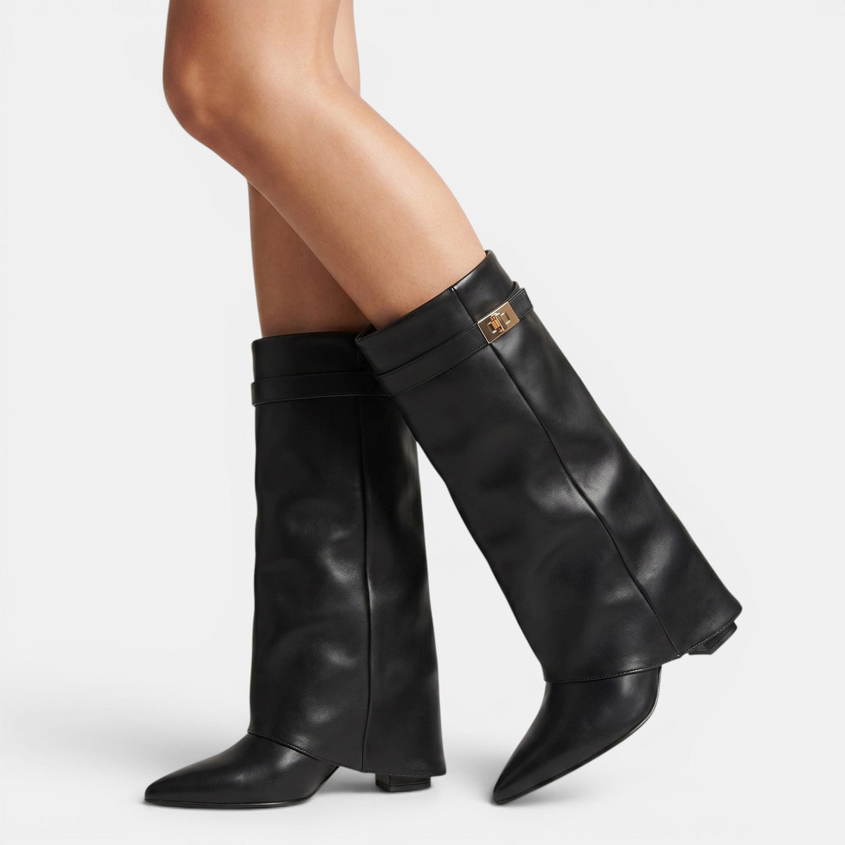 Women's Knee High Boots with Flap Detail and Block Heel SnugBubs Australia