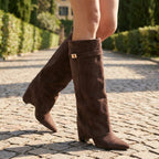 Women's Knee High Boots with Flap Detail and Block Heel SnugBubs Australia