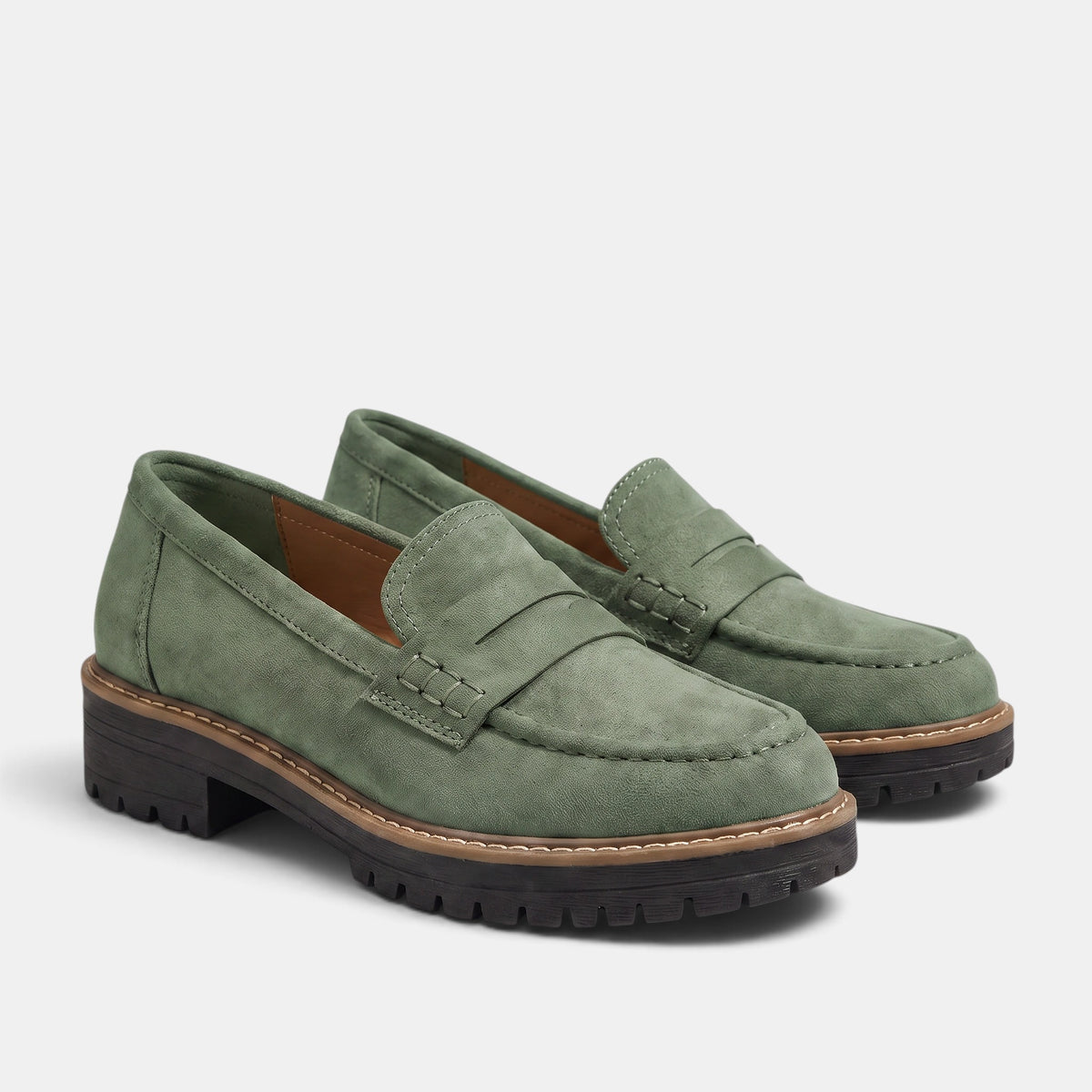 Women's Loafers with Buckle Detail and Chunky Sole