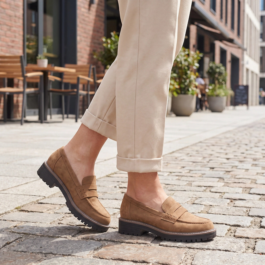 Women's Loafers with Buckle Detail and Chunky Sole