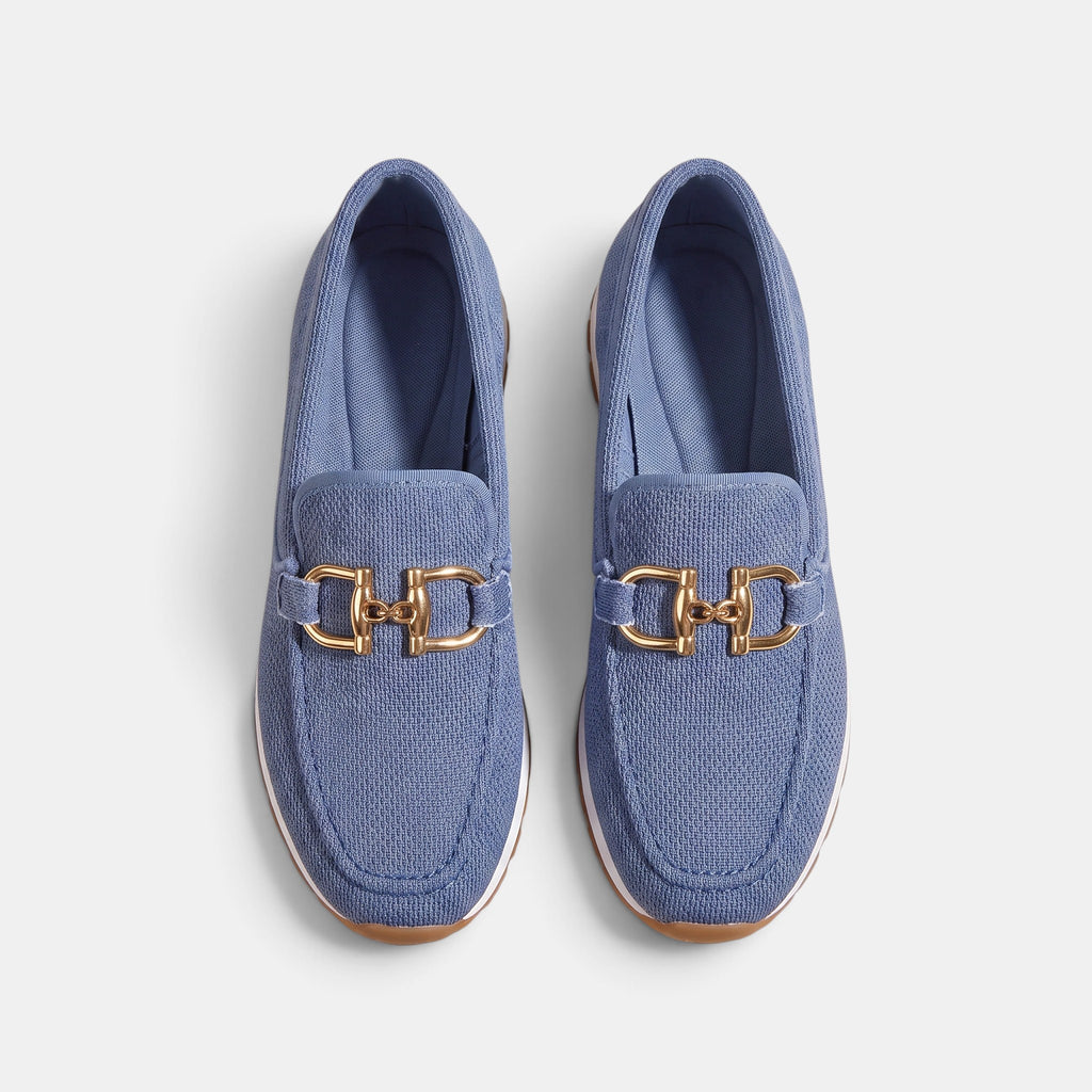 Women's Loafers with Slip On Design and Buckle Detail