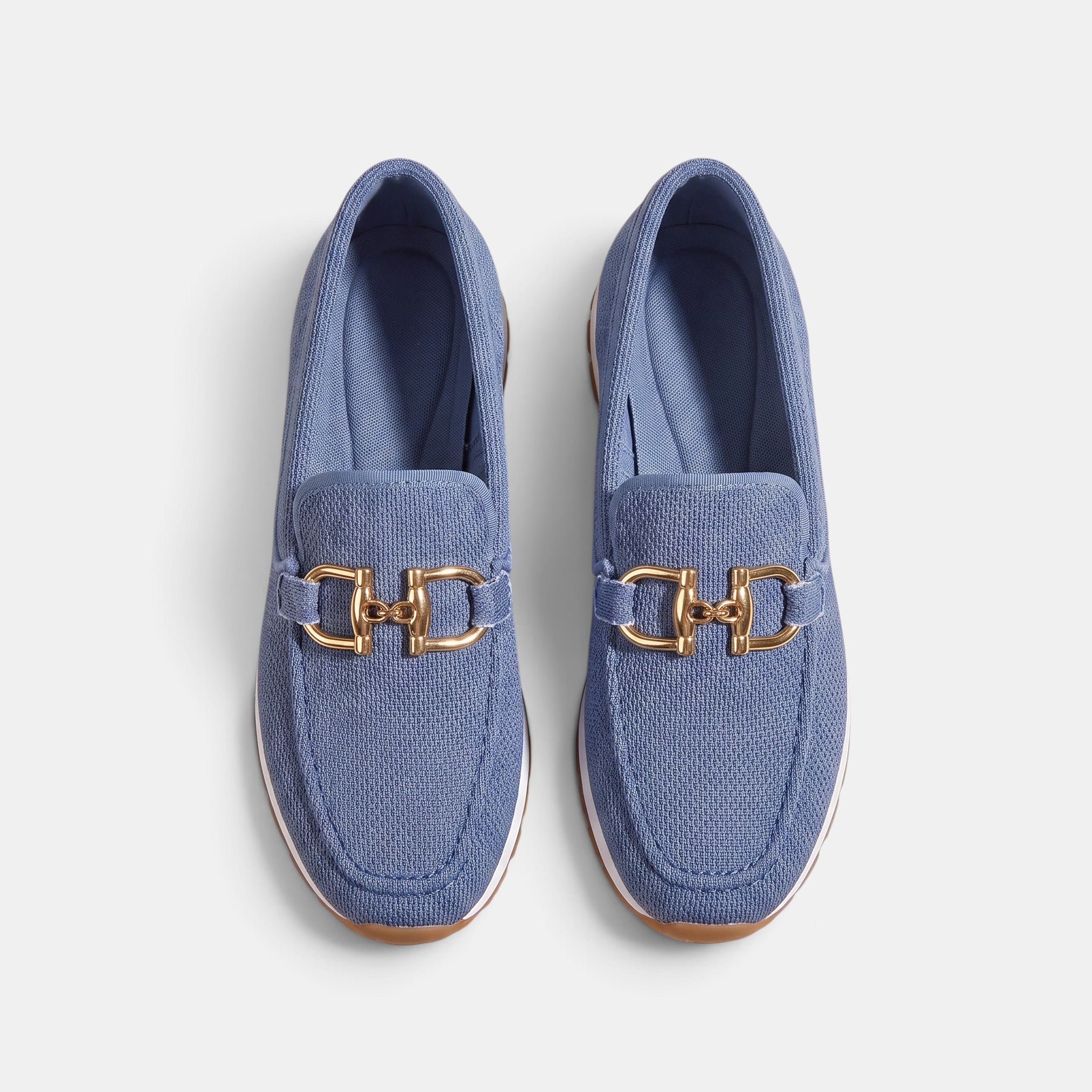 Women's Loafers with Slip On Design and Buckle Detail
