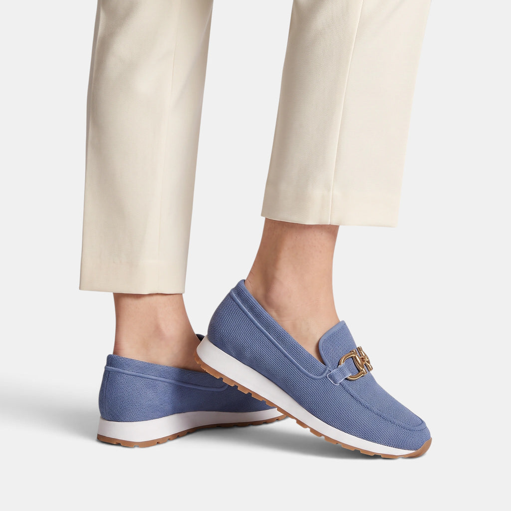 Women's Loafers with Slip On Design and Buckle Detail
