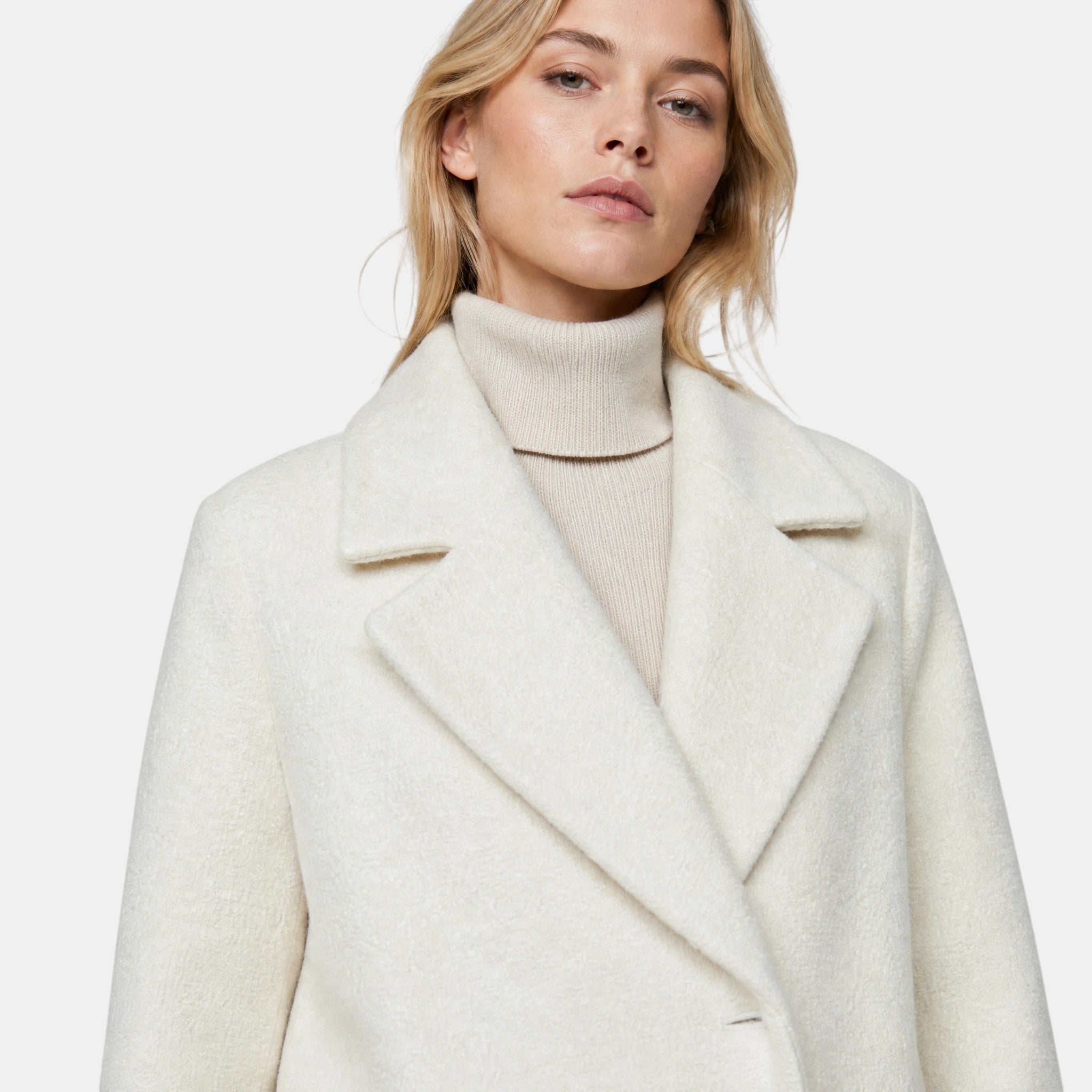 Women's Long Coat with Oversized Fit and Open Front Design