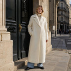 Women's Long Coat with Oversized Fit and Open Front Design