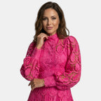 Women's Long Sleeve Lace Midi Dress SnugBubs Australia