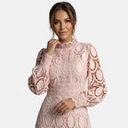 Women's Long Sleeve Lace Midi Dress SnugBubs Australia