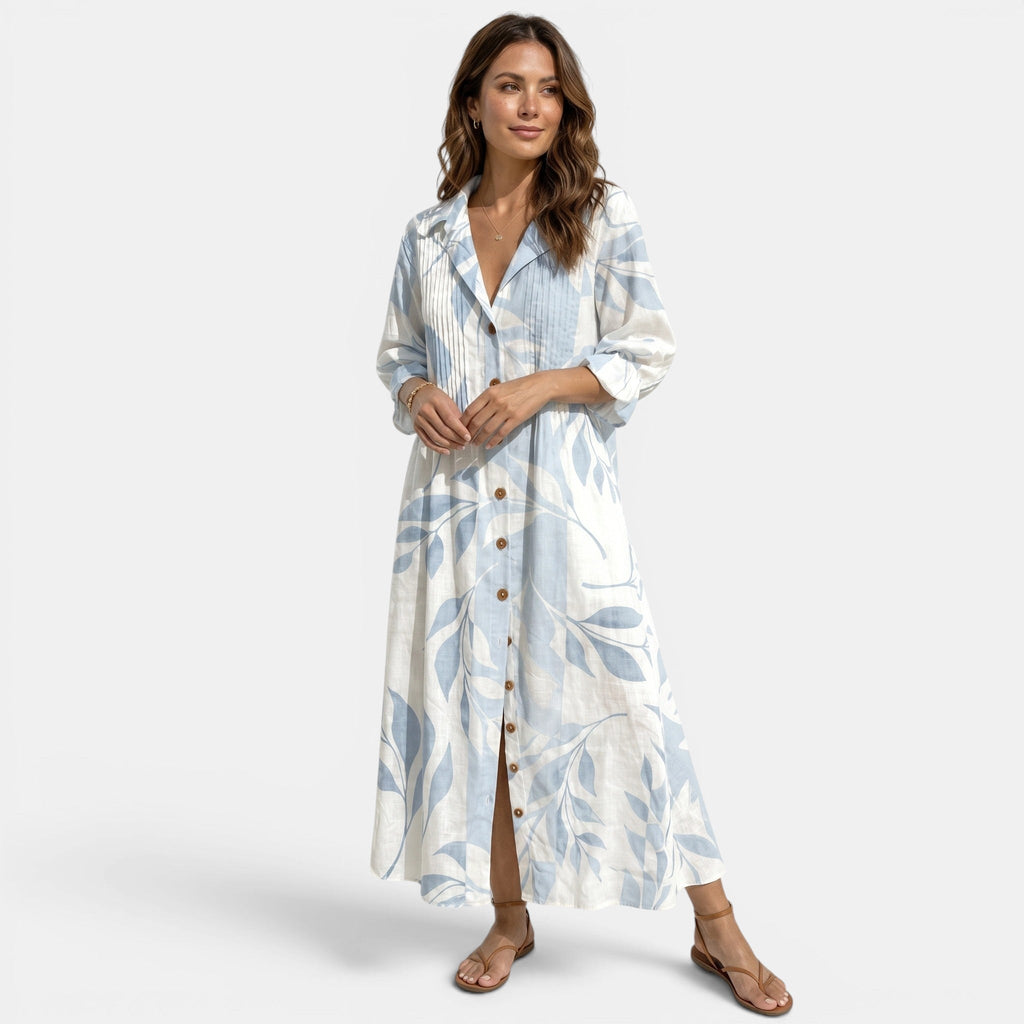 Women's Long Sleeve Printed Maxi Dress SnugBubs Australia
