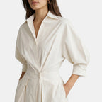 Women's Long Sleeve Shirt Dress Belted A Line Midi Dress SnugBubs Australia