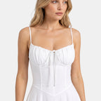 Women's Maxi Dress with Spaghetti Straps and Corset Bodice