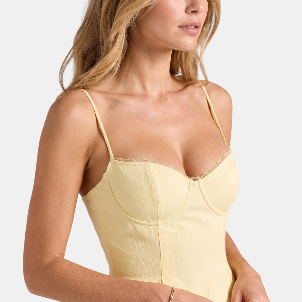 Women's Midi Dress with Spaghetti Straps and Pleated Skirt