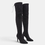 Women's Over the Knee Boots with Pointed Toe Zip Closure and High Heel