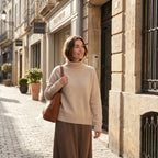 Women's Oversized Turtleneck Sweater for Elegant Style SnugBubs Australia