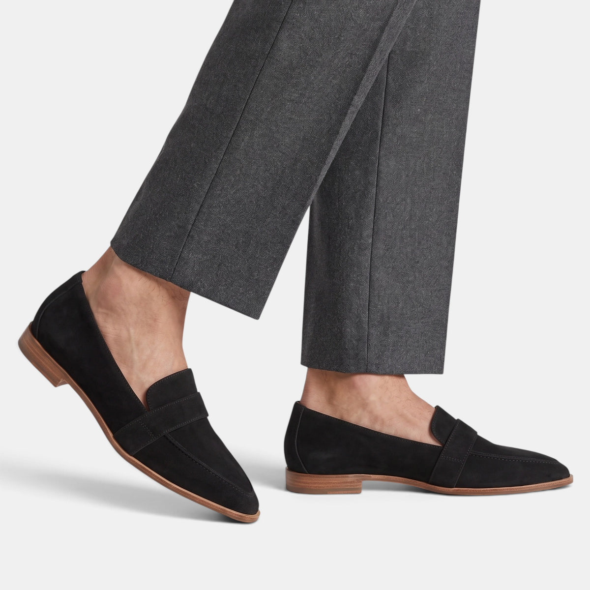 Women's Penny Loafers with Apron Toe and Slip On Design