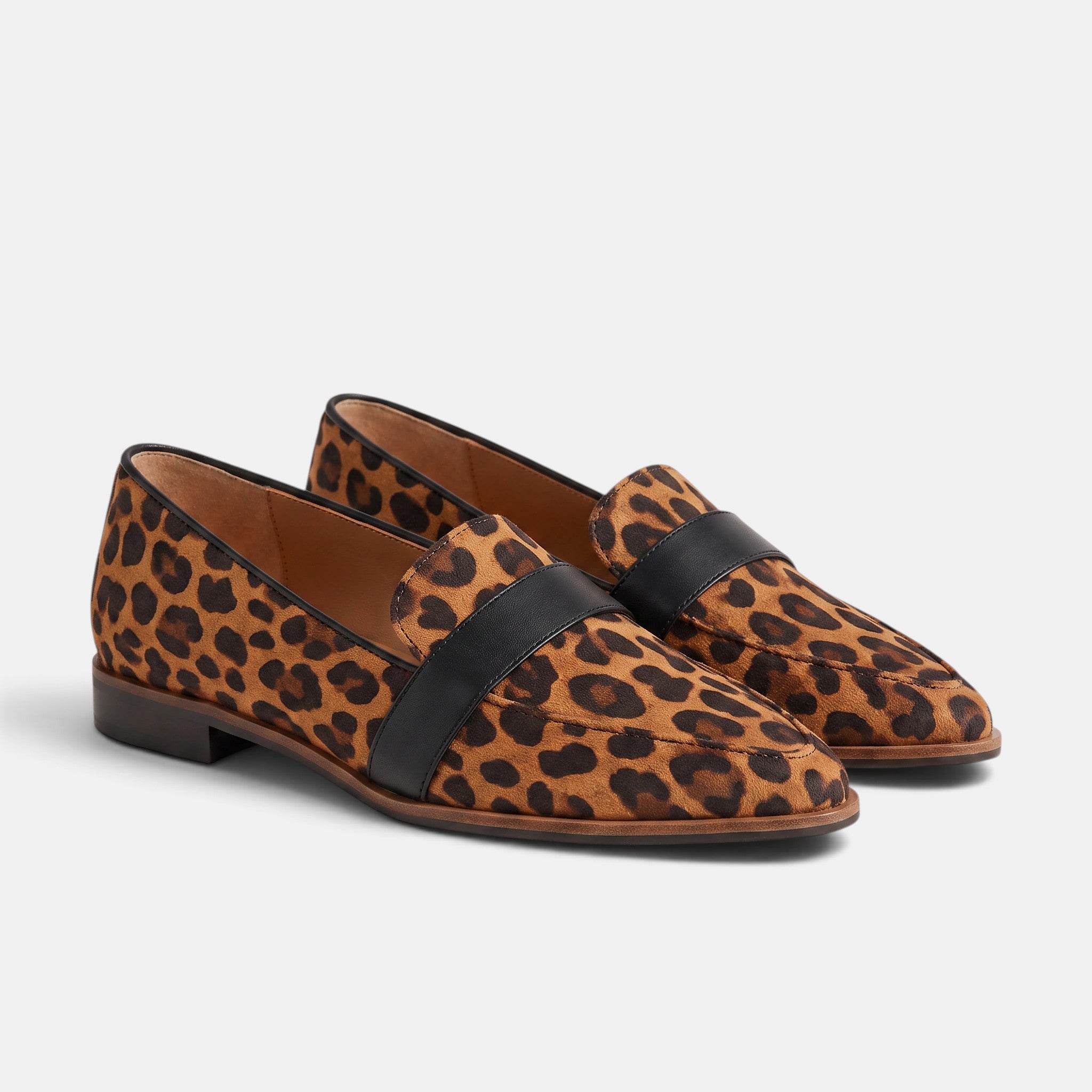 Women's Penny Loafers with Apron Toe and Slip On Design