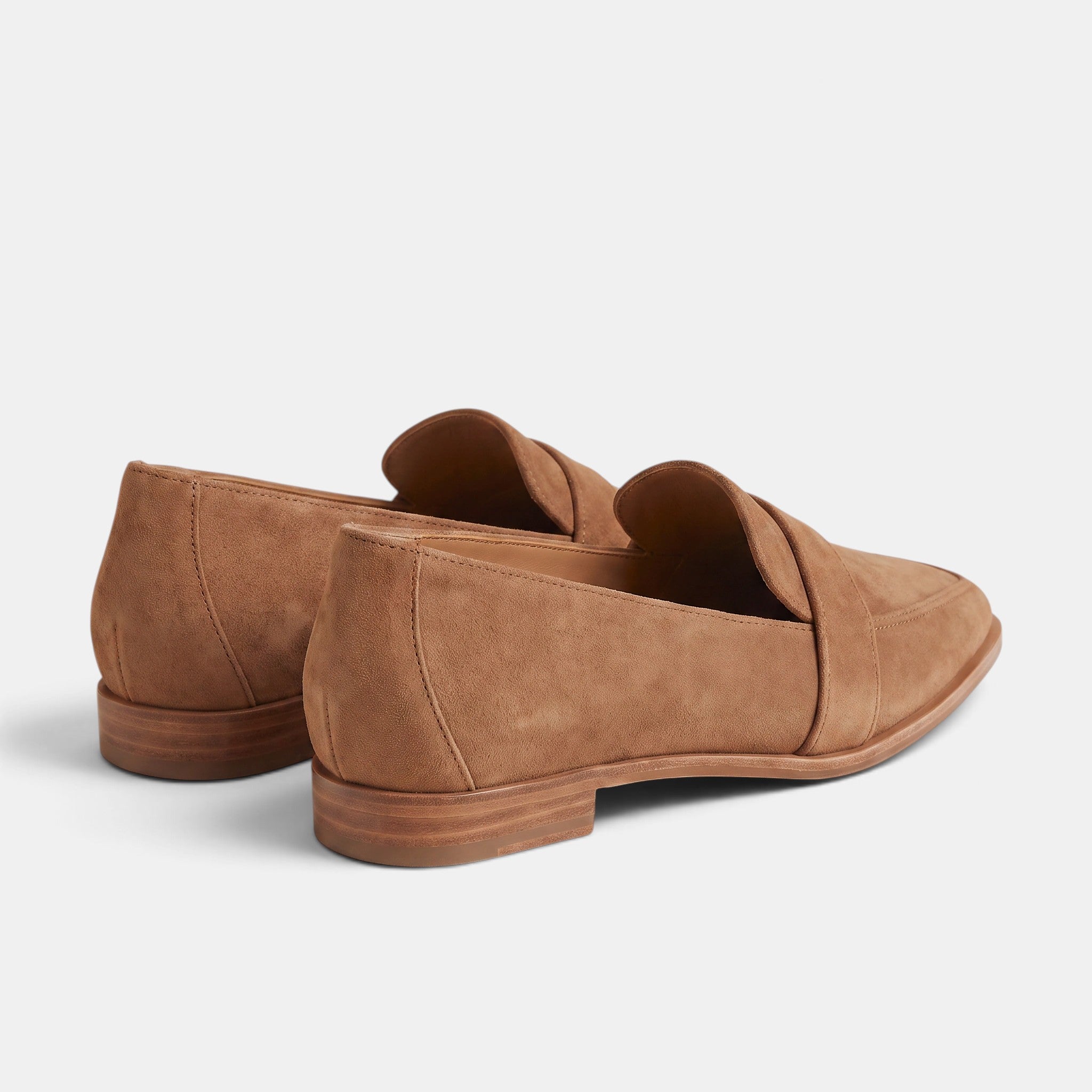 Women's Penny Loafers with Apron Toe and Slip On Design