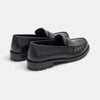 Women's Penny Loafers with Slip On Design and Chunky Sole