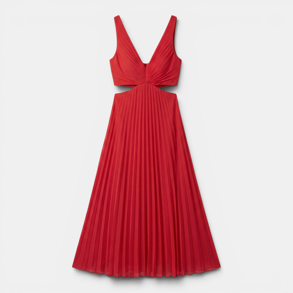Women's Pleated Maxi Dress Elegant Wedding Guest Dress SnugBubs Australia