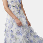 Women's Ruffled Maxi Dress Flowing Floral SnugBubs Australia