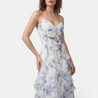 Women's Ruffled Maxi Dress Flowing Floral SnugBubs Australia