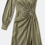 Women's Satin Maxi Dress Elegant Evening Gown SnugBubs Australia