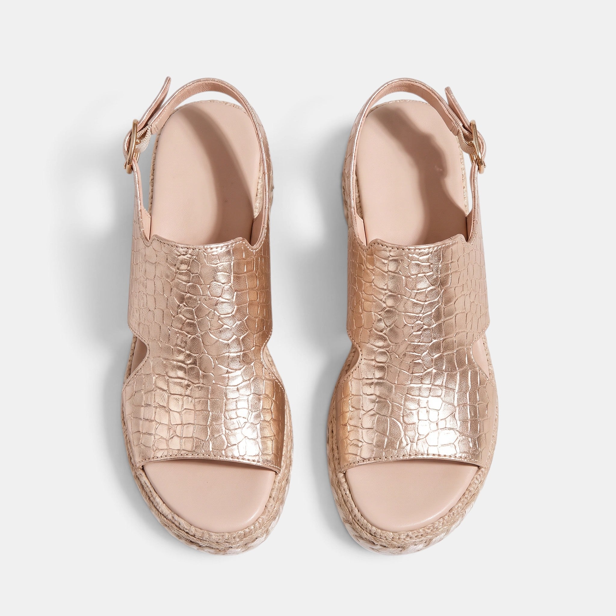 Women's Wedge Sandals with Open Toe and Ankle Strap