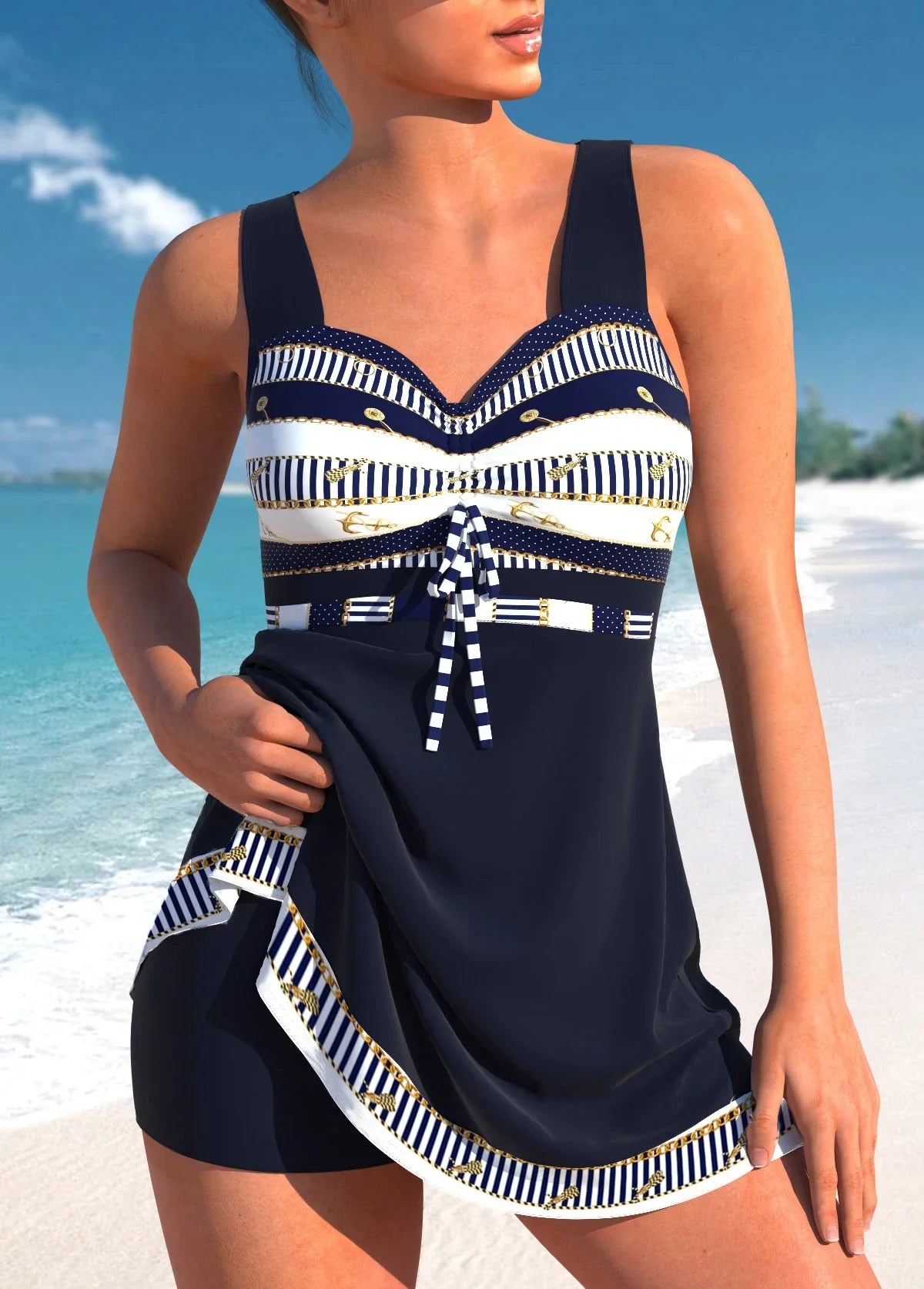 Stylish and Versatile Lightweight Tankini Swimsuit for Women